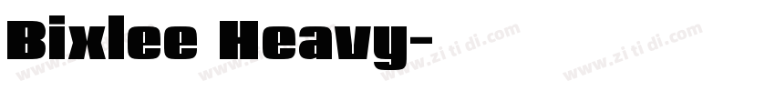 Bixlee Heavy字体转换
